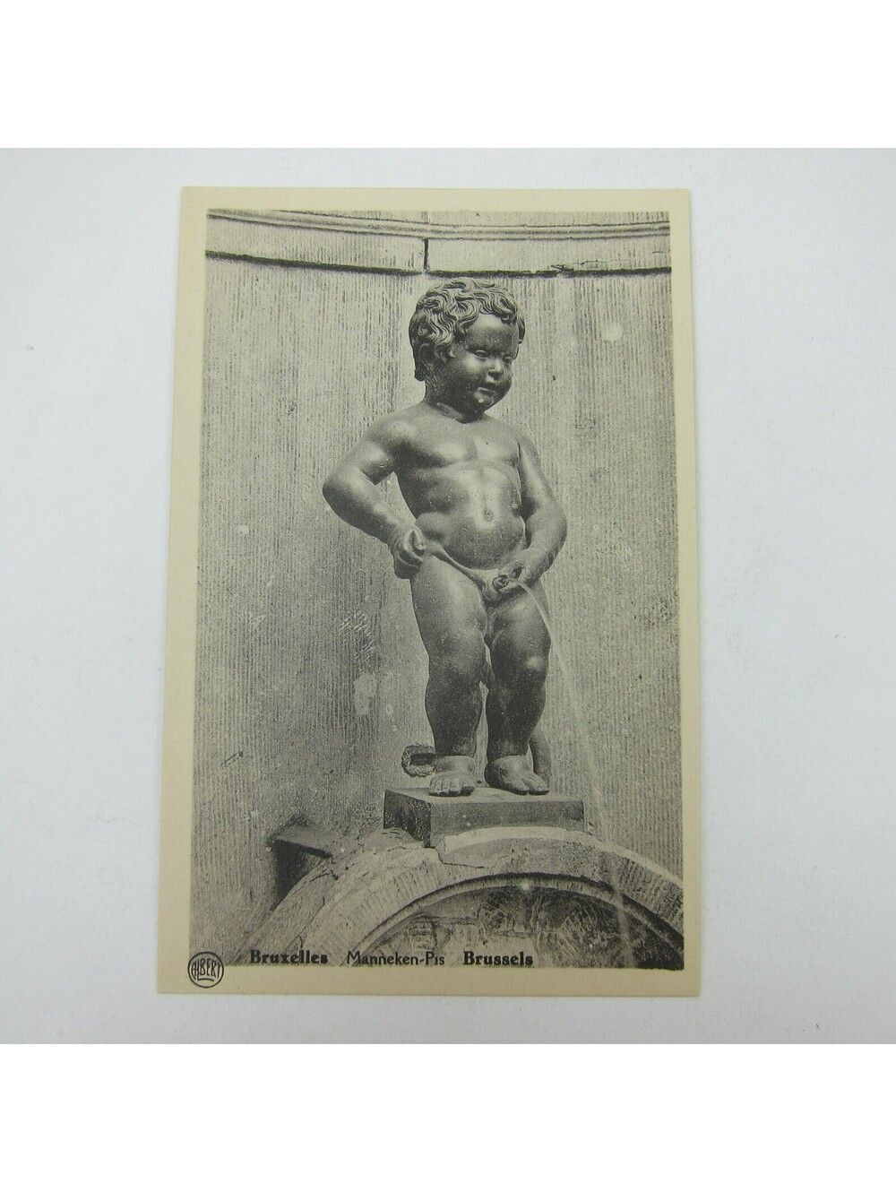 Postcard Brussels Belgium Manneken-PIS Child Fountain Statue Duquesnoy Antique